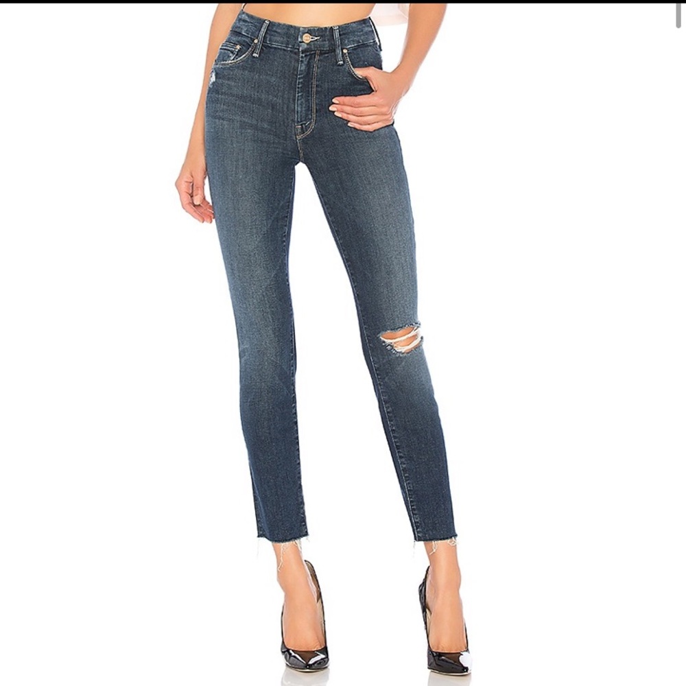 High Waisted Looker Ankle Fray Jeans